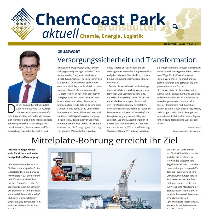 ChemCoast Park Newsletter Dezember 2025